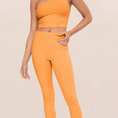Mono B Clothing Geo Spiral Legging In Tangerine In Orange