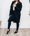 Mono B Comfy Hoodie Cardigan In Black