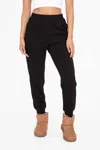 Mono B Contrast Seam Joggers In Black