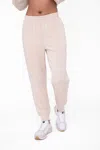 Mono B Contrast Seam Joggers In Natural
