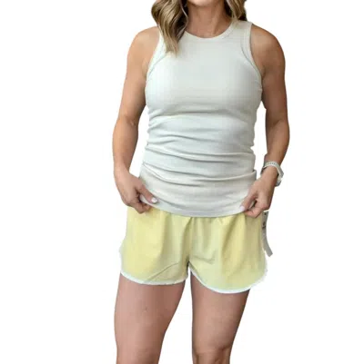 Mono B Core Classic Tank Top In Beige In White