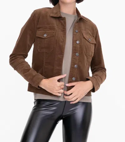 Mono B Courtney Corduroy Jacket In Cocoa In Brown