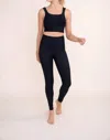 Mono B Cross The Finish Line Performance Leggings In Black In Black