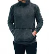 Mono B Fleece Hoodie In Black In Blue