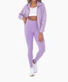 Mono B Fleece Hoodie Jacket In Purple In Purple
