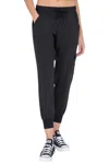 Mono B High Waisted Capri Joggers With Pockets In Black In Black
