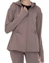 Mono B Hooded Jacket In Deep Taupe In Multi