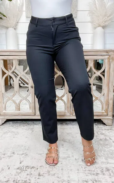 Mono B I Turn To You Tight Knit High-rise Pants In Black In Blue