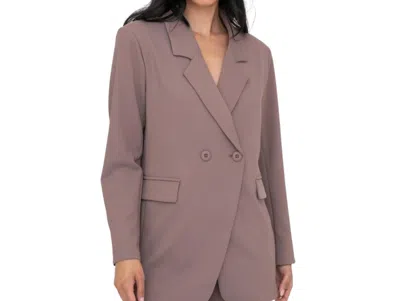 Mono B In A Pinch Jacquard Stripe Blazer In Taupe