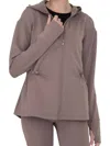 Mono B Hooded Jacket In Deep Taupe In Grey