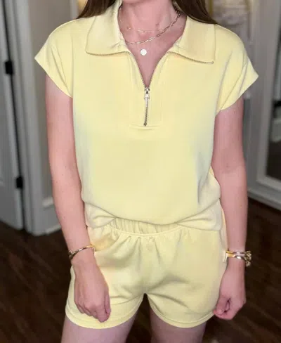 Mono B Laguna Half Zip Ace Set In Yellow