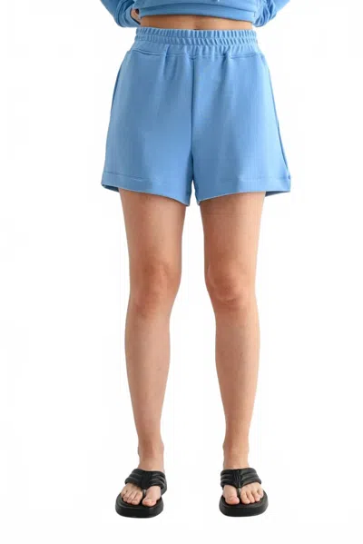 Mono B Laguna Lounge Shorts In Denim Drift In Blue