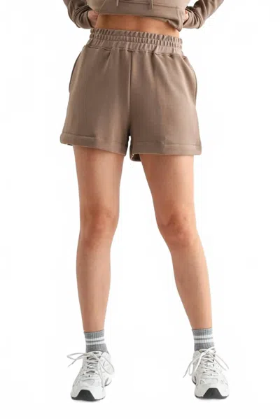 Mono B Laguna Lounge Shorts In Silken Taupe In Transparent