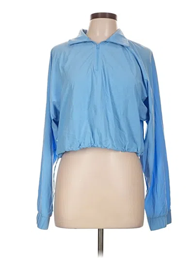 Pre-owned Mono B Long Sleeve Blouse In Blue
