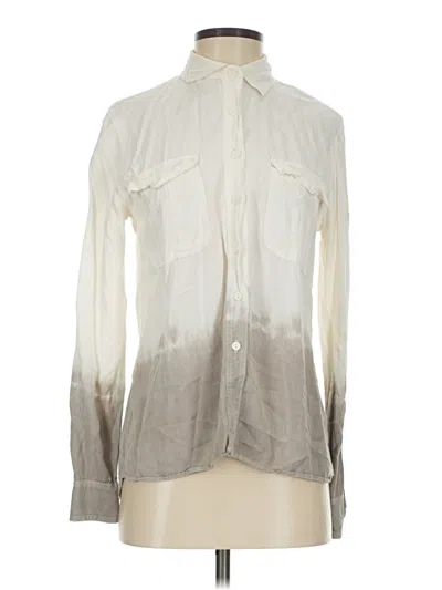 Pre-owned Mono B Long Sleeve Button Down Shirt In Ivory