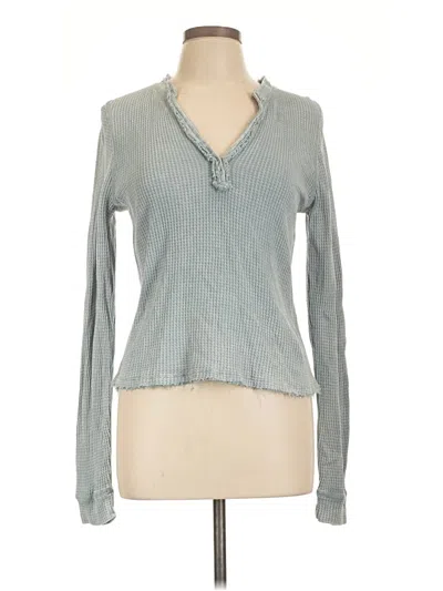 Pre-owned Mono B Long Sleeve Henley Shirt In Gray