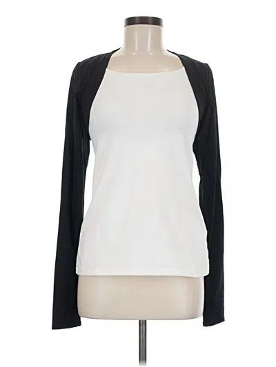 Pre-owned Mono B Long Sleeve Top Black Scoop Neck Tops