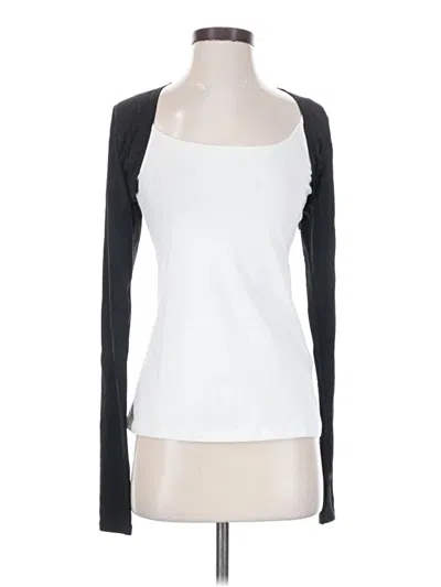 Mono B Long Sleeve Top Black Square Neckline Tops