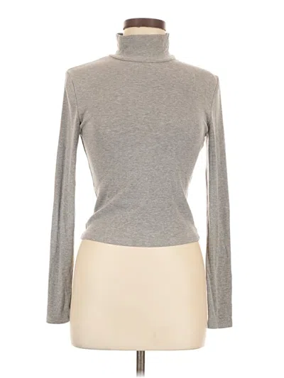 Pre-owned Mono B Long Sleeve Top Gray Turtleneck Tops