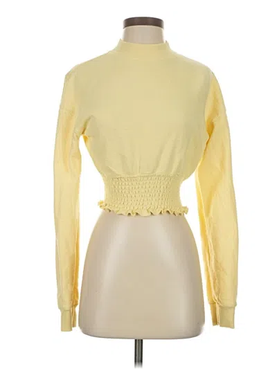 Pre-owned Mono B Long Sleeve Top Yellow Turtleneck Tops