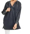 Mono B Longline Mineral Washed Hoodie In Black In Black
