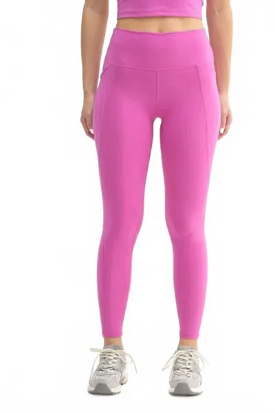 Mono B Lycra-blend Essential Sweetheart Back Leggings In Pink