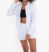 Mono B Marbled Zip-up Active Jacket In Blue In Blue
