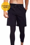 Mono B Men's Active Drawstring Shorts In Black In Black