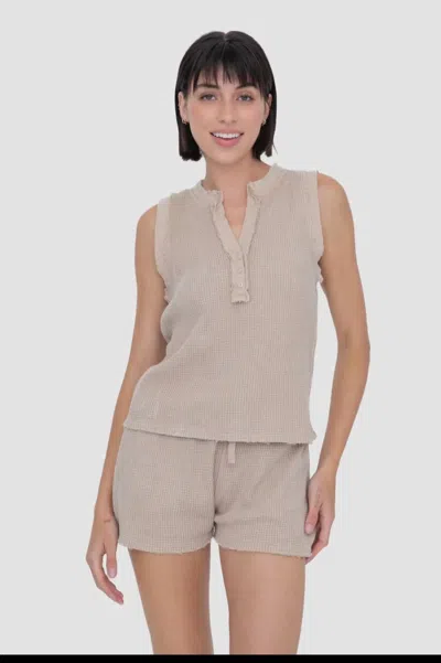 Mono B Mineral Short In Taupe In Brown