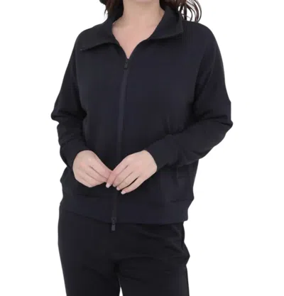 Mono B Modal Blend Zip-up Jacket - Plus In Black