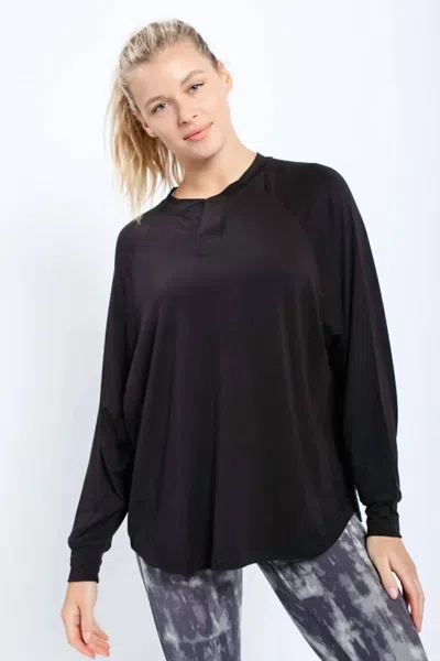 Mono B Notched Flow Top In Black