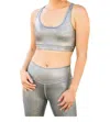 Mono B Out Of This World Sports Bra In Silver In Silver