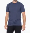 Mono B Pima Cotton And Spandex Premium Tee In Navy In Blue