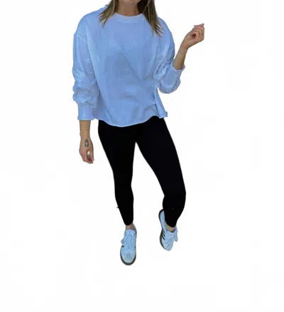 Mono B Pima Cotton Mineral Luxe Tee In White
