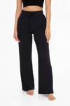Mono B Relaxed Wide Band Sweatpants In Black In Black