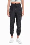 Mono B Ruched Front Joggers In Black