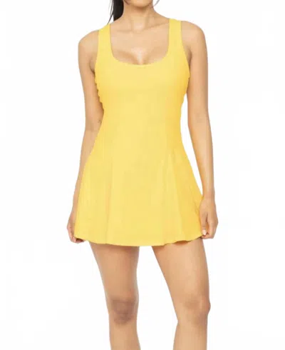 Mono B Ruffle Skort Dress In Merigold In Multi