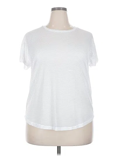 Pre-owned Mono B Short Sleeve Top White Crew Neck Tops