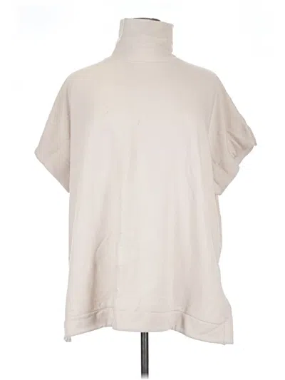 Pre-owned Mono B Short Sleeve Turtleneck In Ivory