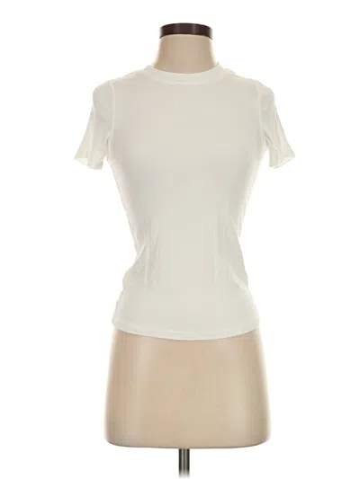 Pre-owned Mono B Short Sleeve Turtleneck In Ivory