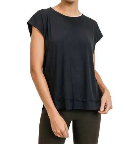 Mono B Slash Back Tee In Black