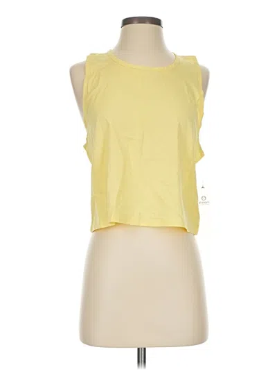 Pre-owned Mono B Sleeveless Top Yellow Halter Neckline Tops