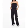 Mono B Strapless Cargo Jumpsuit In Black