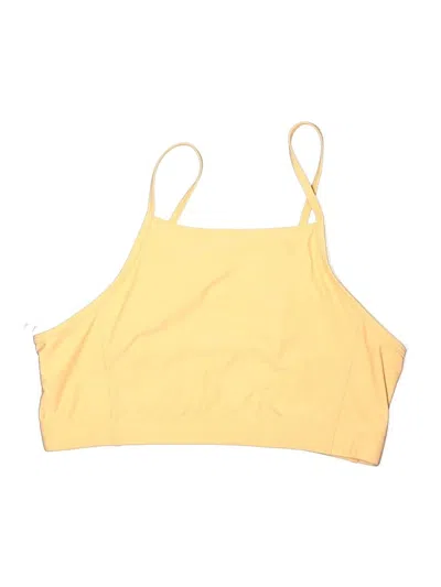 Pre-owned Mono B Swimsuit Top Yellow Swimwear