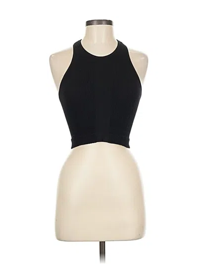 Pre-owned Mono B Tank Top Black Halter Neckline Tops