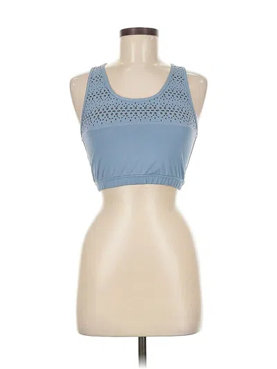 Pre-owned Mono B Tank Top Blue Halter Neckline Tops