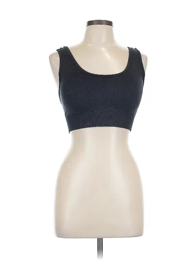 Pre-owned Mono B Tank Top Blue Strapless Neckline Tops