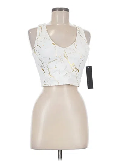 Pre-owned Mono B Tank Top Gold Halter Neckline Tops