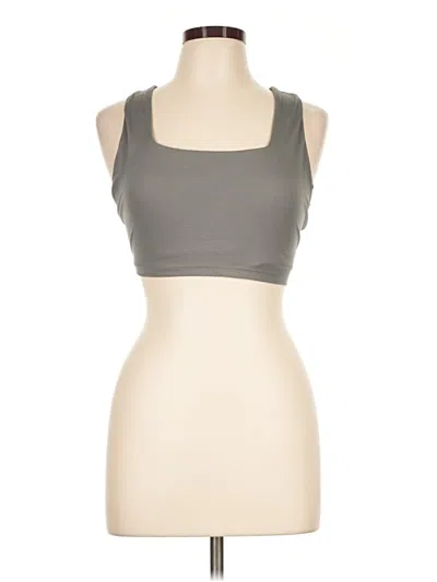 Pre-owned Mono B Tank Top Gray Halter Neckline Tops