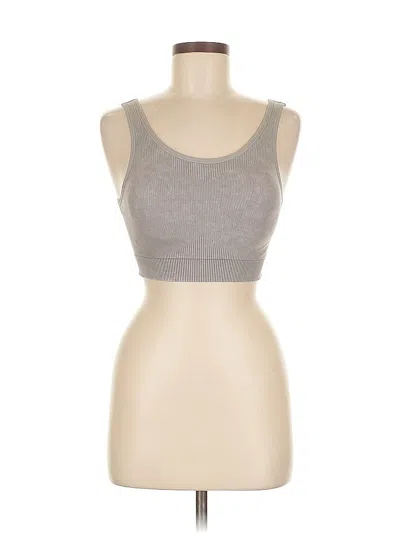 Pre-owned Mono B Tank Top Gray Strapless Neckline Tops